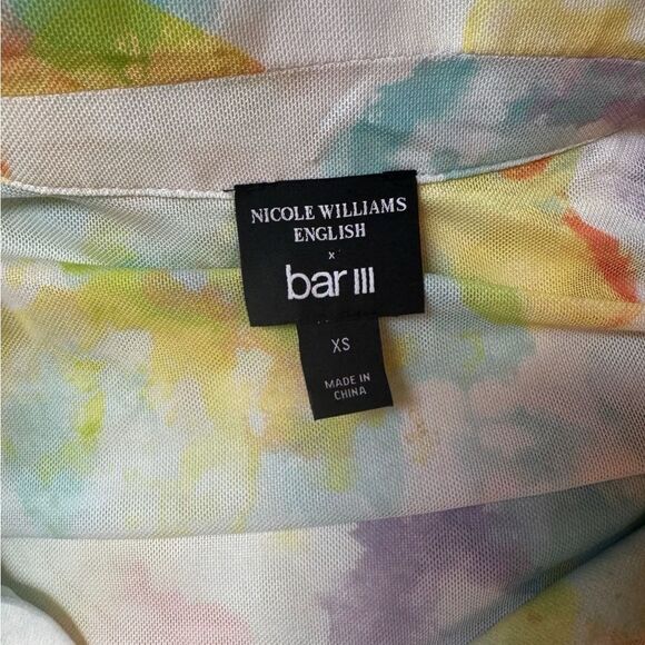 Bar III x Nicole Williams English printed drawstring dress size XS - Picture 4 of 10